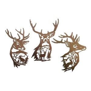 Deer Metal Wall Art- Home Decor- Animal Wall Decor- Rustic Decor